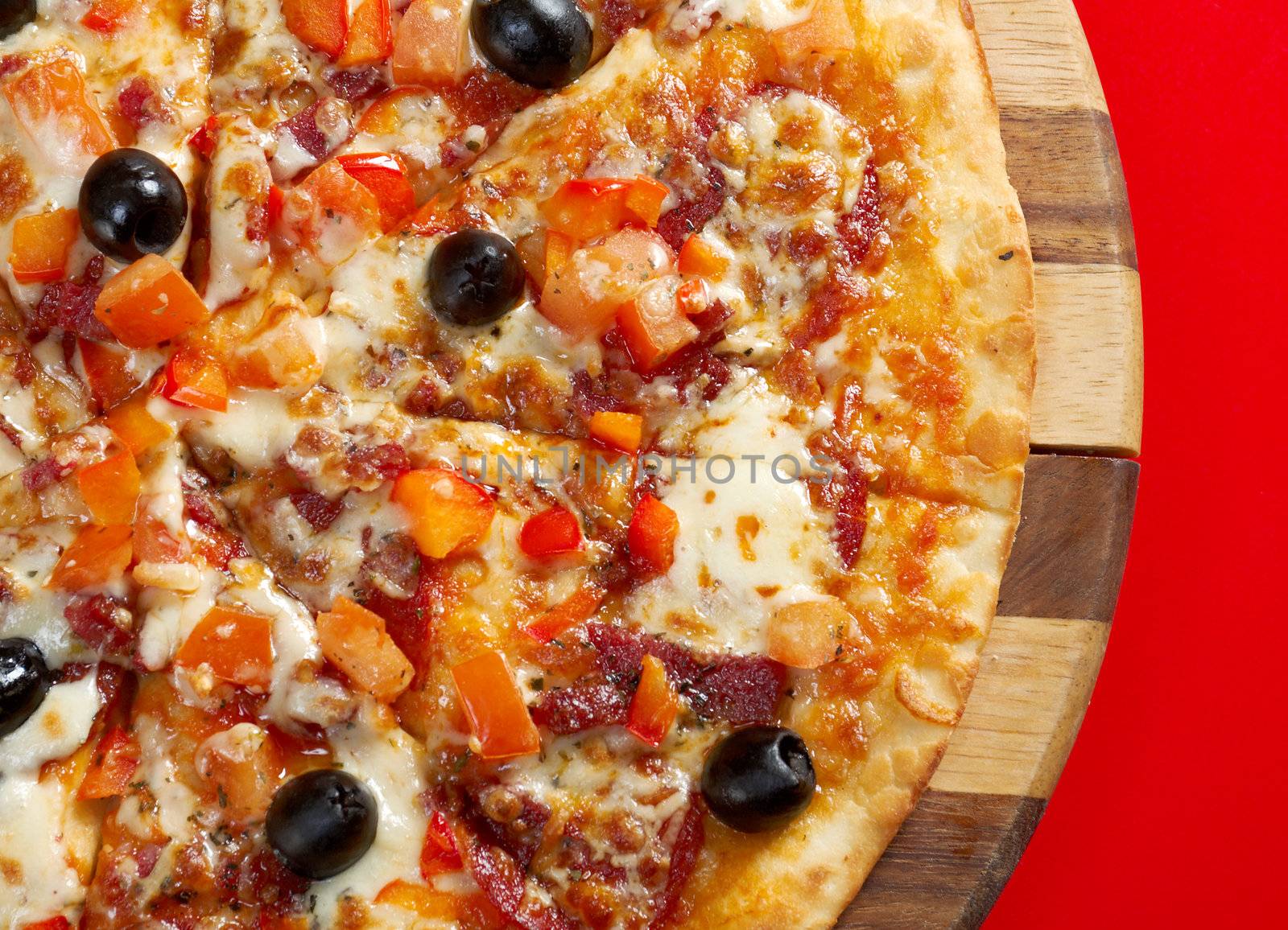 Pizza Pepperoni .italian kitchen. Studio