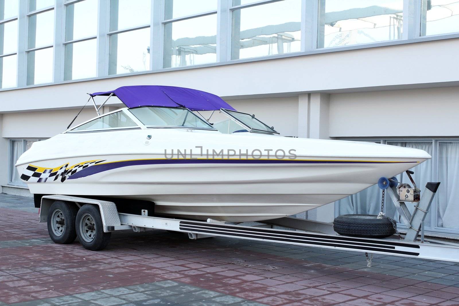 fast boat ready for transport