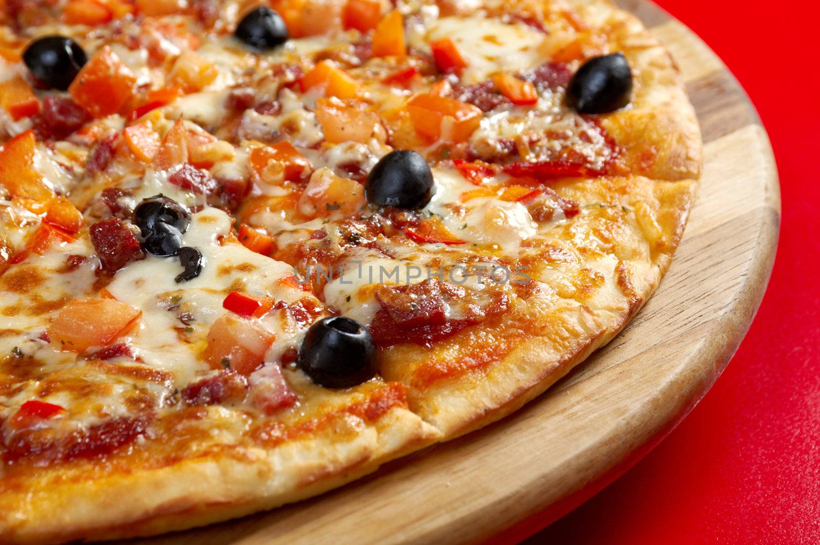 Pizza Pepperoni .italian kitchen. Studio