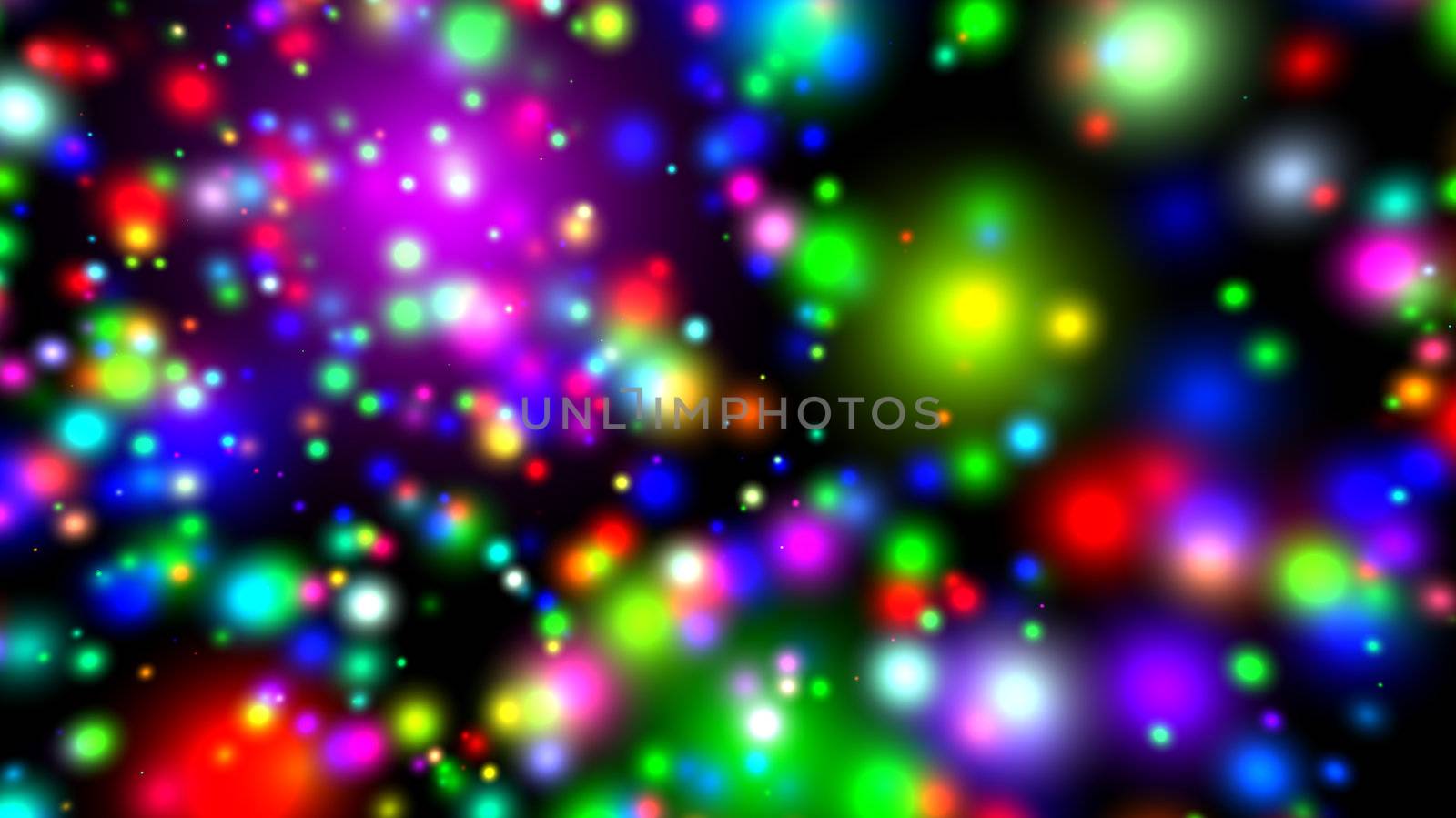 Colorful abstract background with different size lights