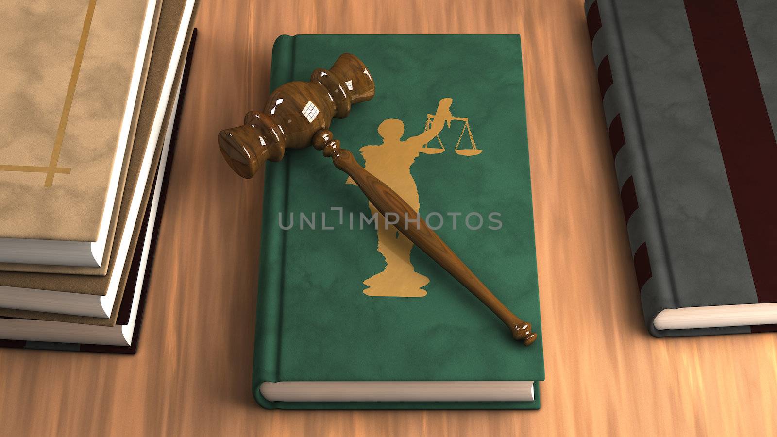 Gavel on a law book by gorgrigo