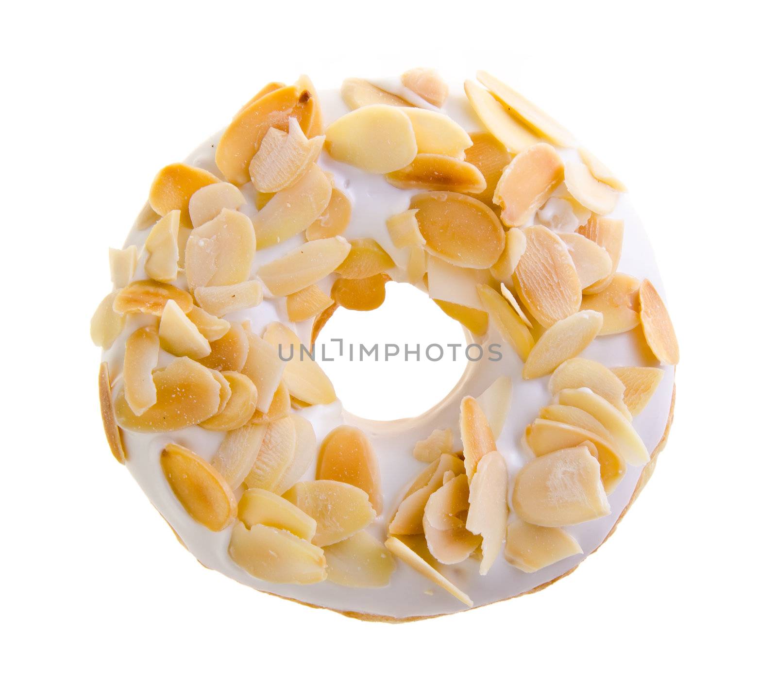 donut, almond donut on the background