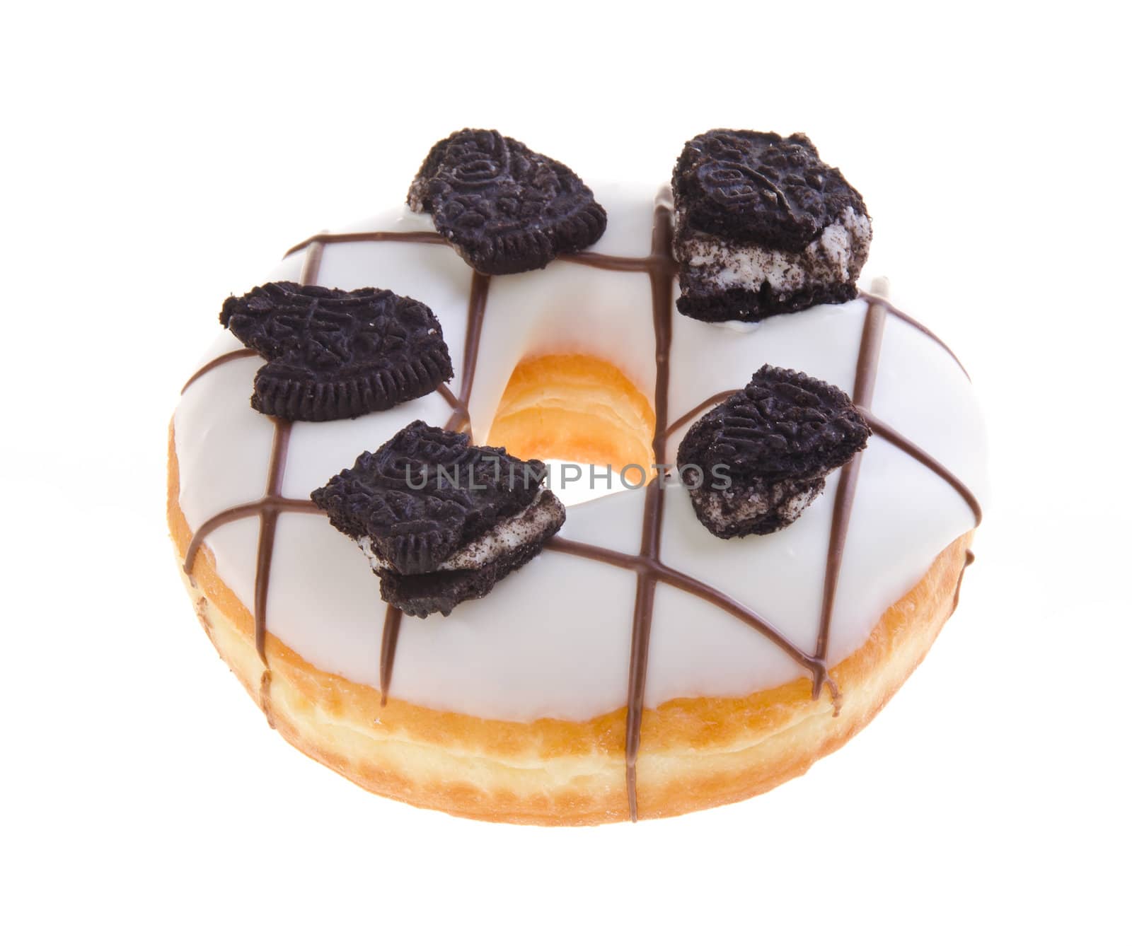 donut, sweet donut with sugar isolated on white background