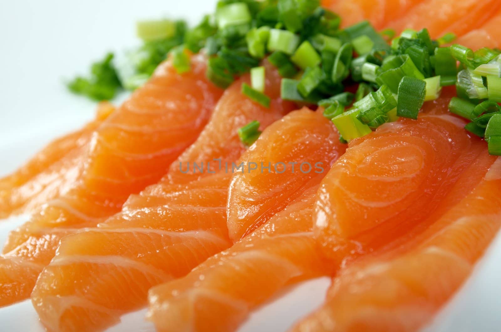 Salmon seshimi . traditional japanese food