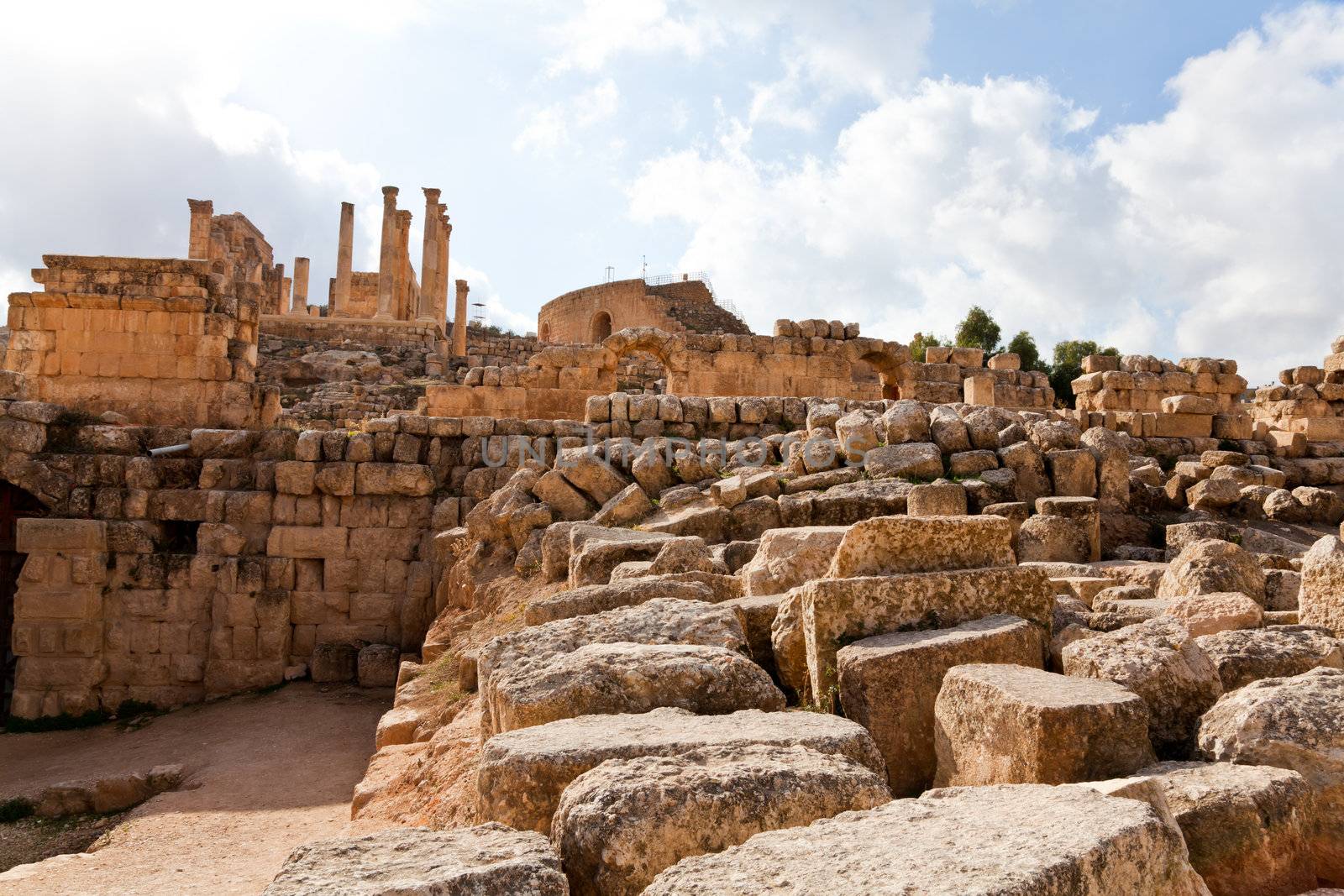 the ruins of ancient jerash, jordan