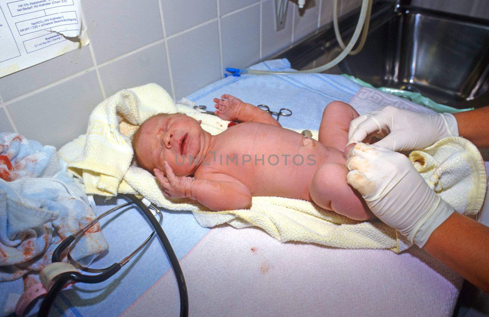 baby after birth in hospital by meinzahn