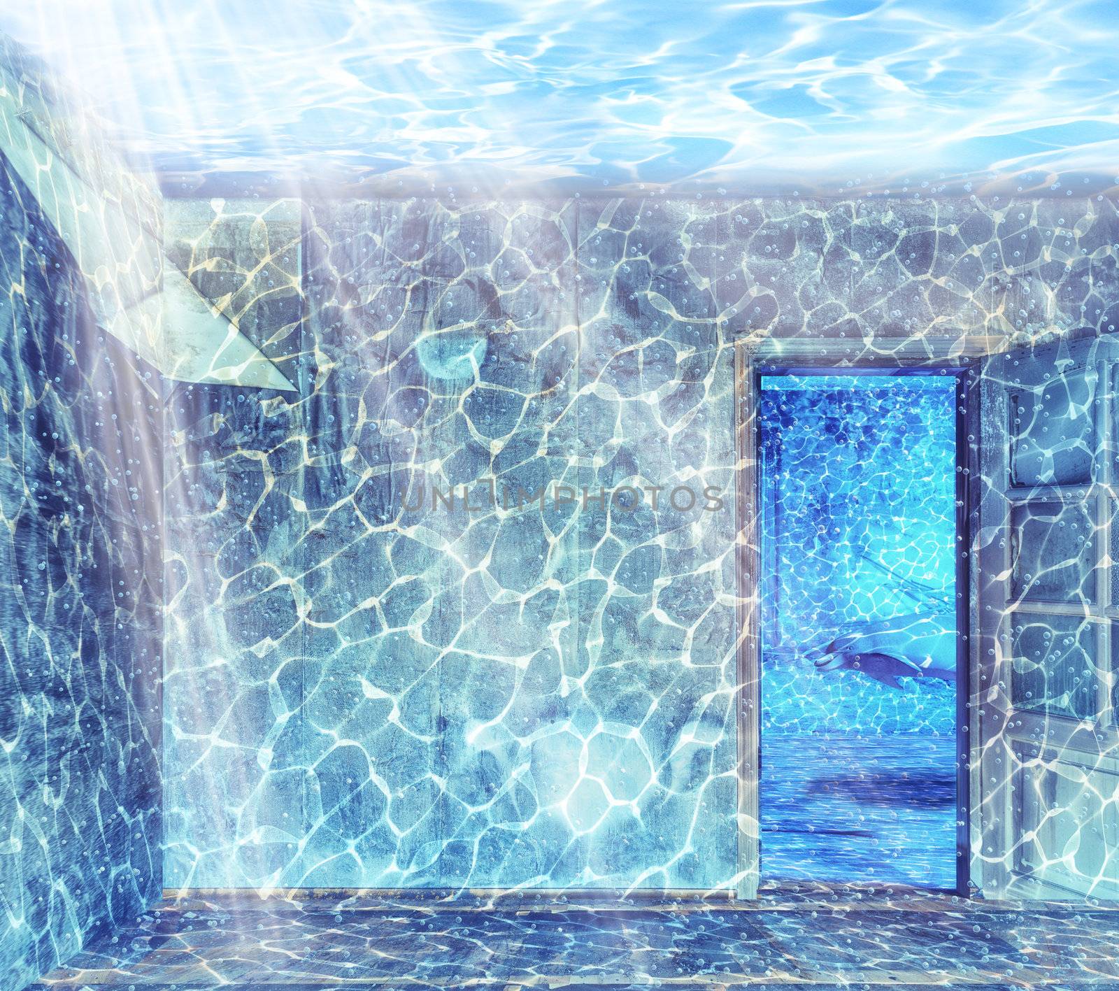 underwater abandoned interior