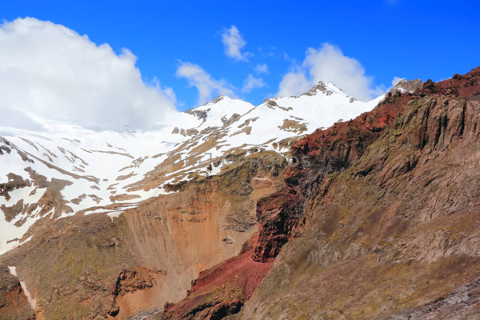 Image of beautiful landscape with Caucasus mountains