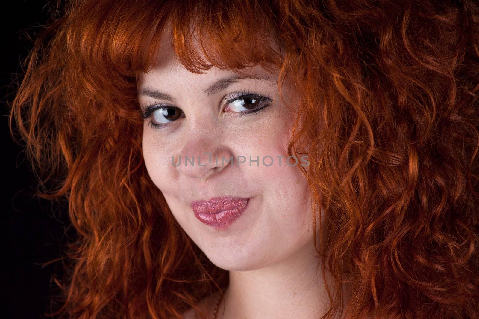 attractive redhead woman by mettus