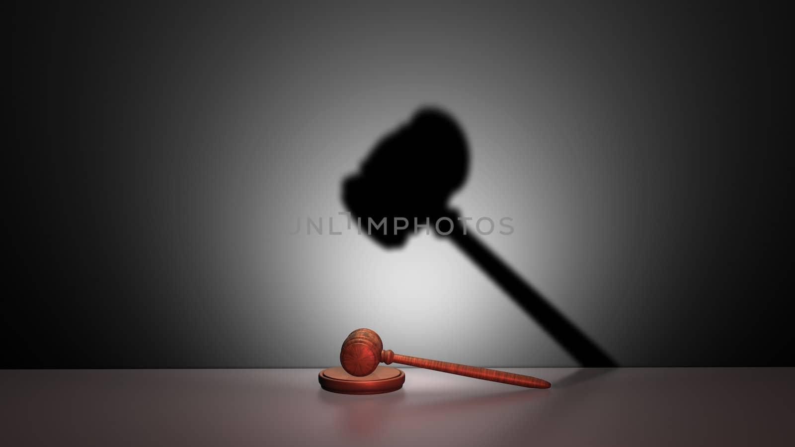 A gavel and its strange shadow