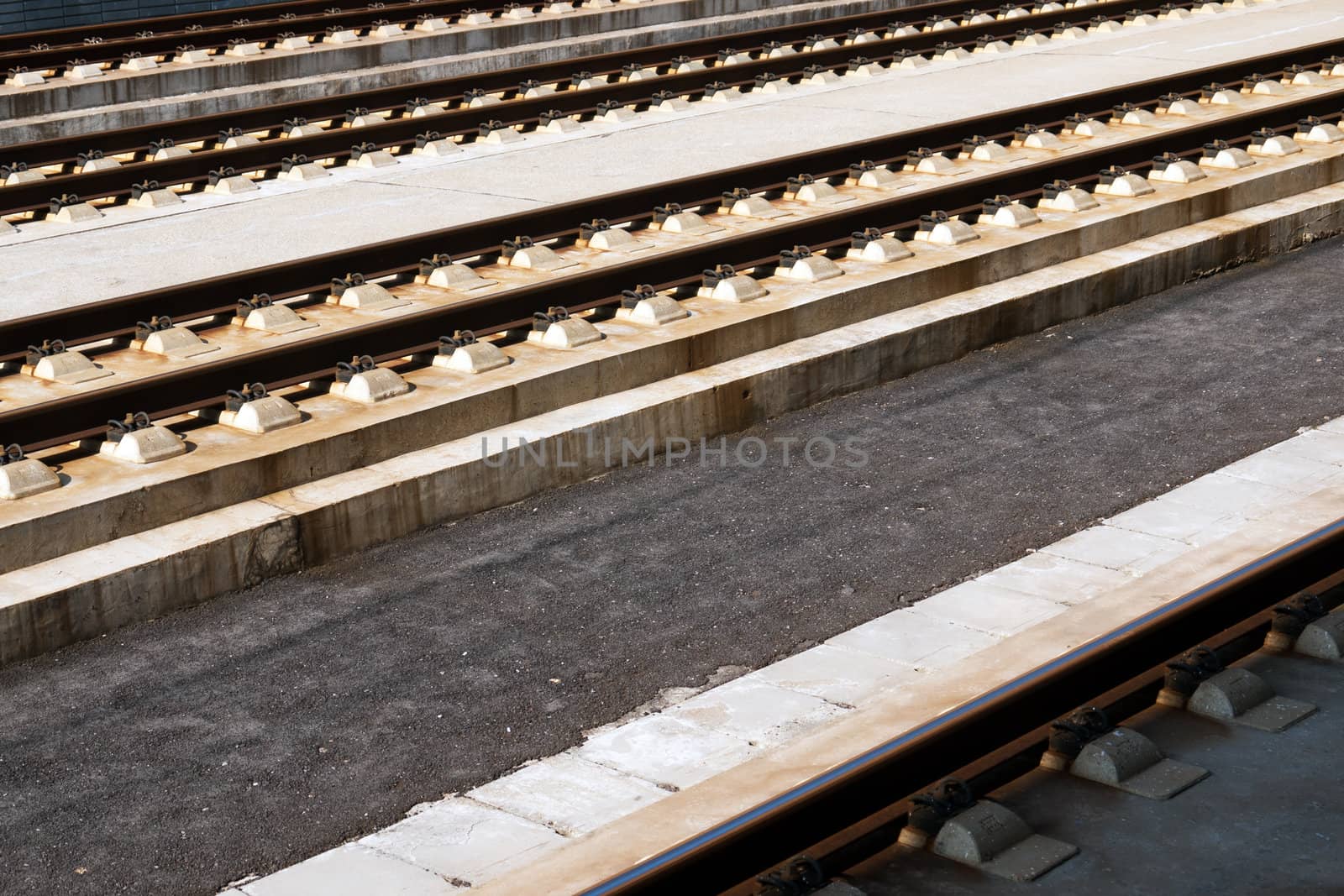 Rail track at the railway station