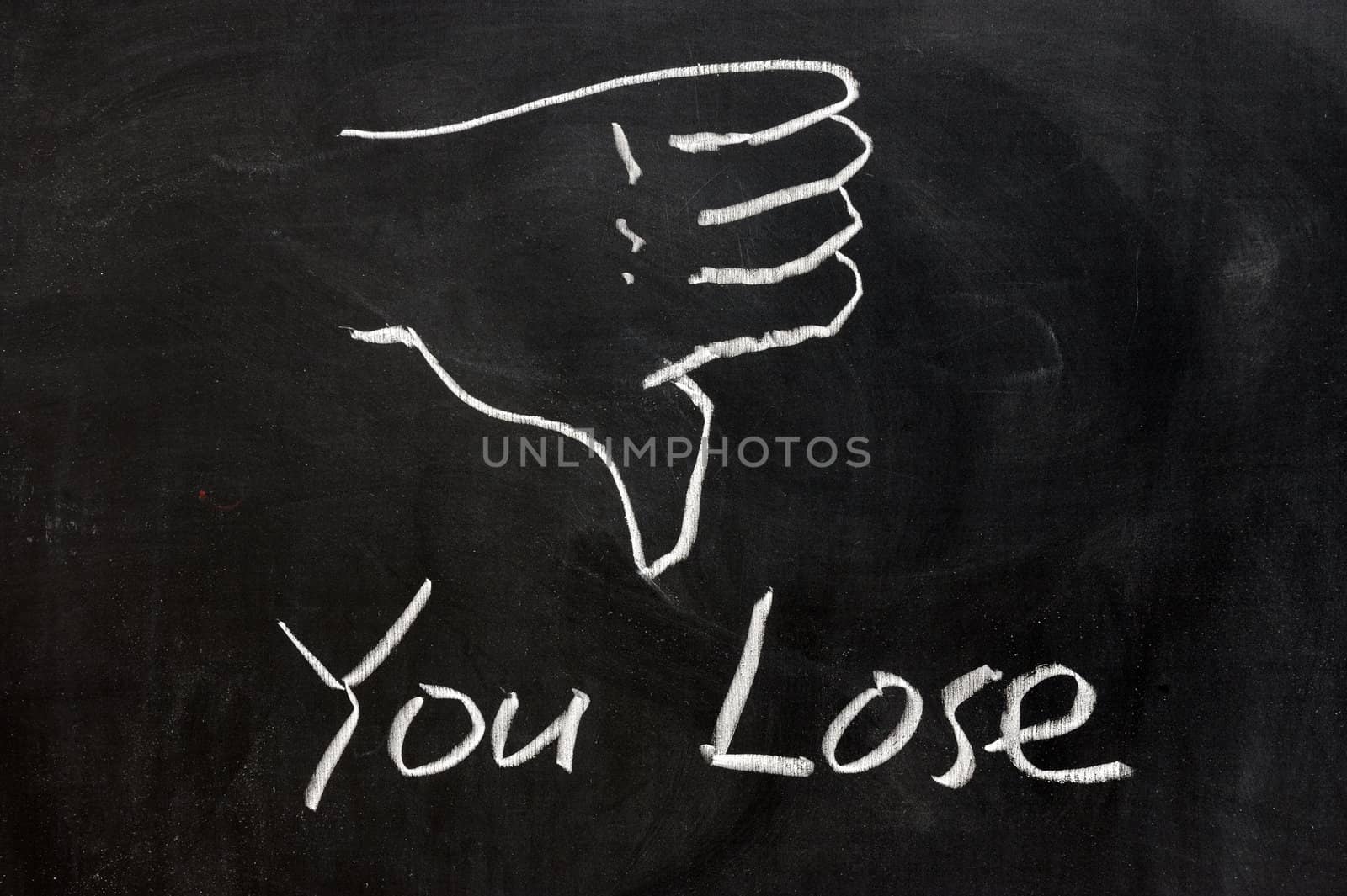 Chalk drawing - You lose