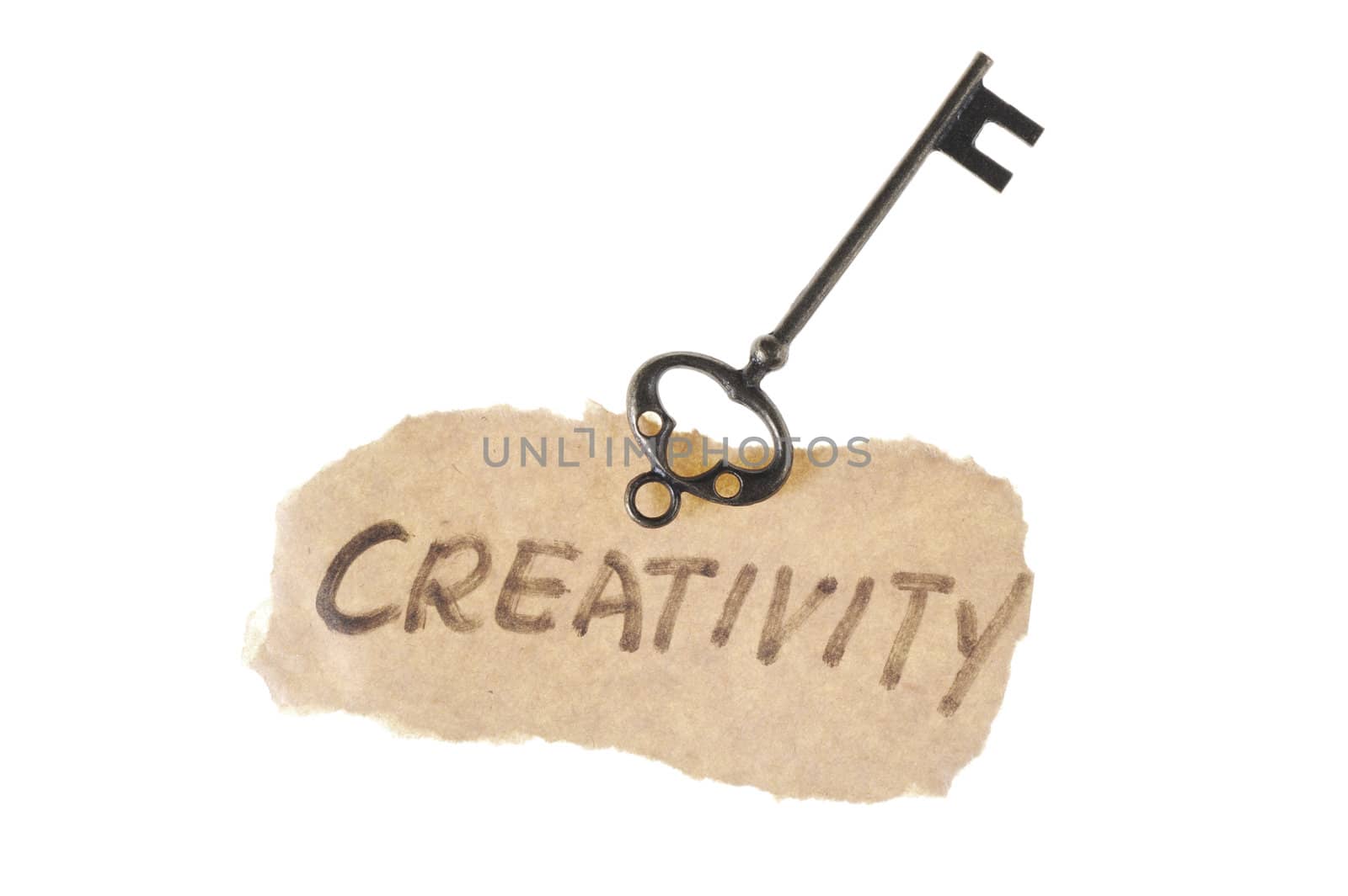 Old key and creativity word by raywoo