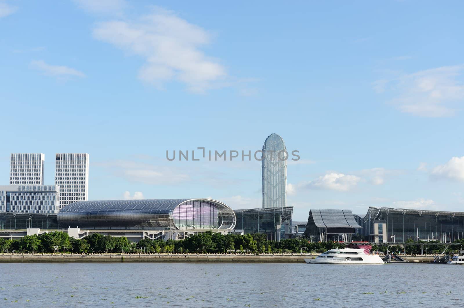 China Import and Export Fair Convention Center  near the  Pearl River in Guangzhou, China