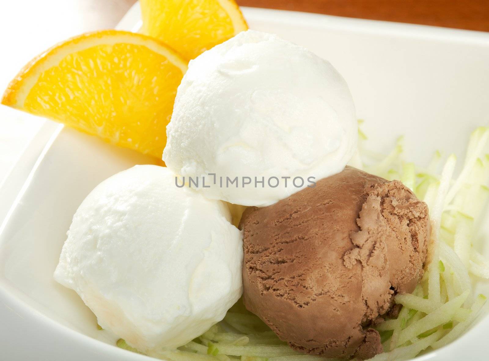 ice cream . closeup