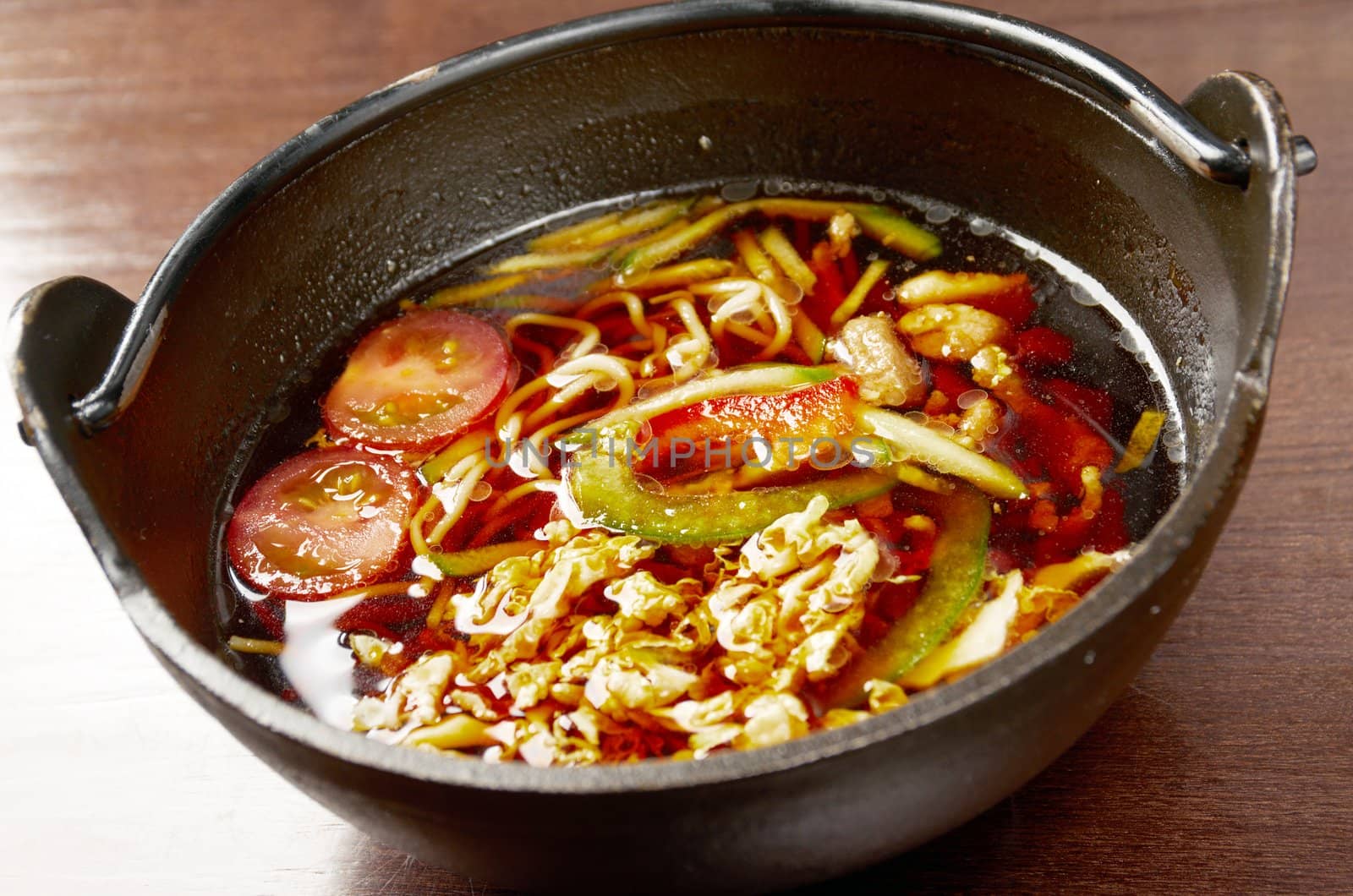 Chinese meat soup with vegetables.chinese cuisine