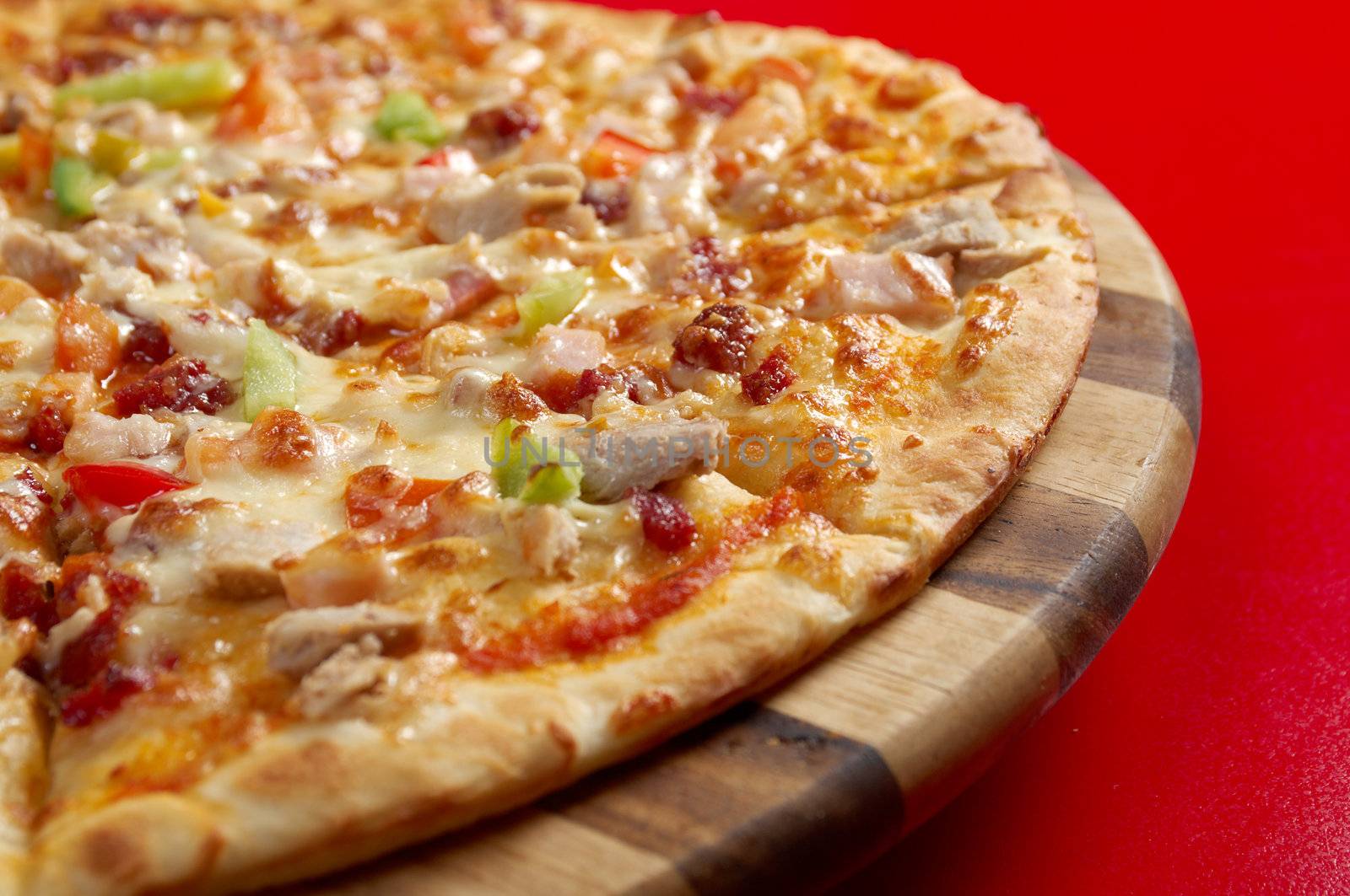 Pizza butcher shop. italian kitchen. Studio