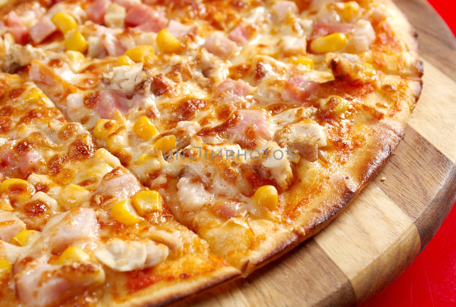 Pizza neat's tongue. italian kitchen. Studio