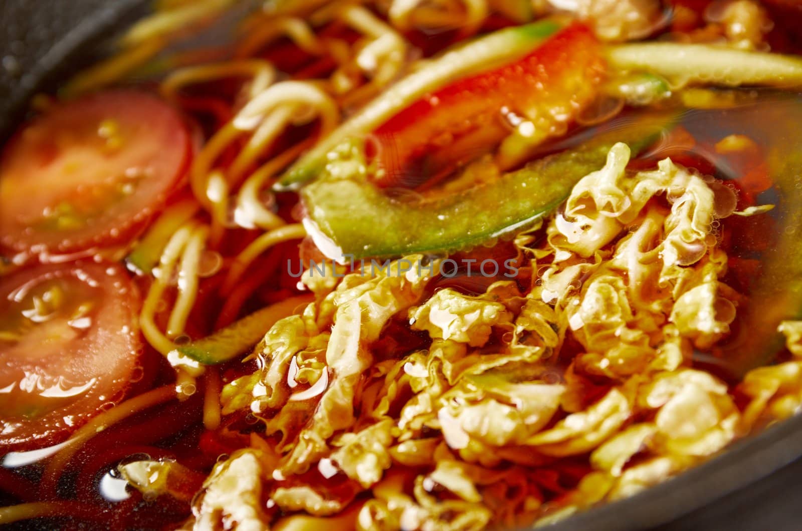 Chinese meat soup with vegetables.chinese cuisine