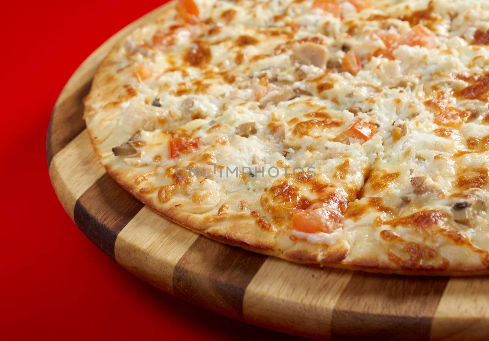 Pizza fish . italian kitchen. Studio