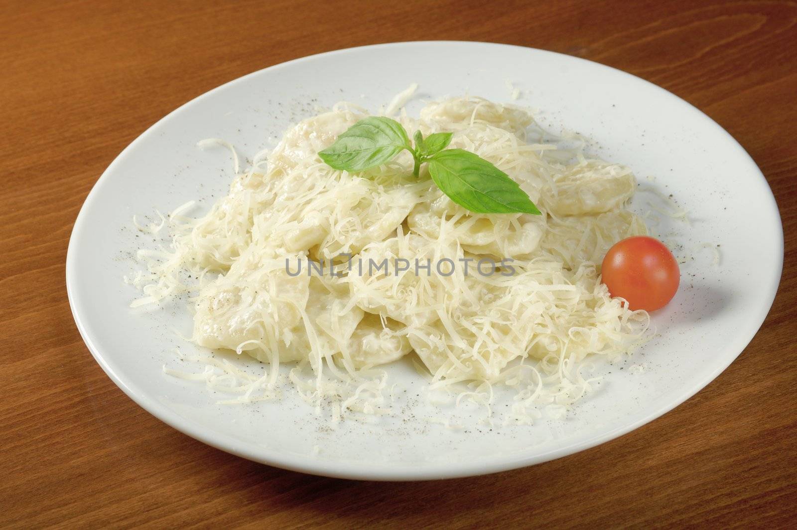 Dumplings with Potato .closeup