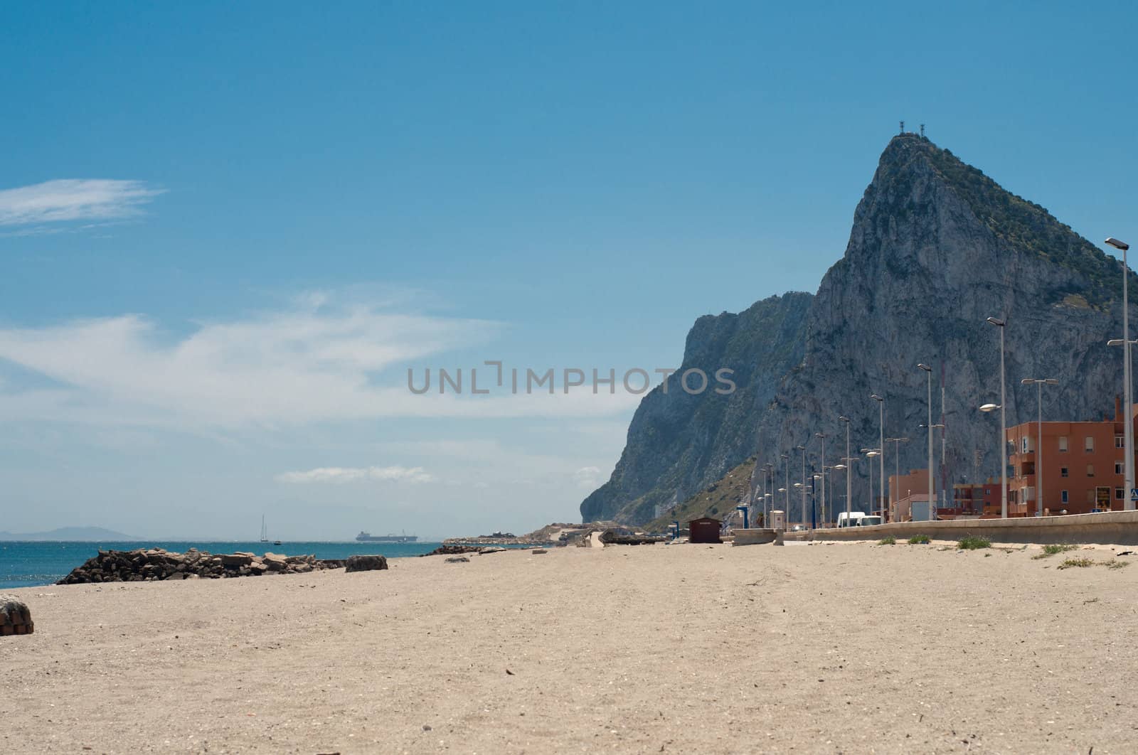 Gibraltar, the rock, beach and coastline