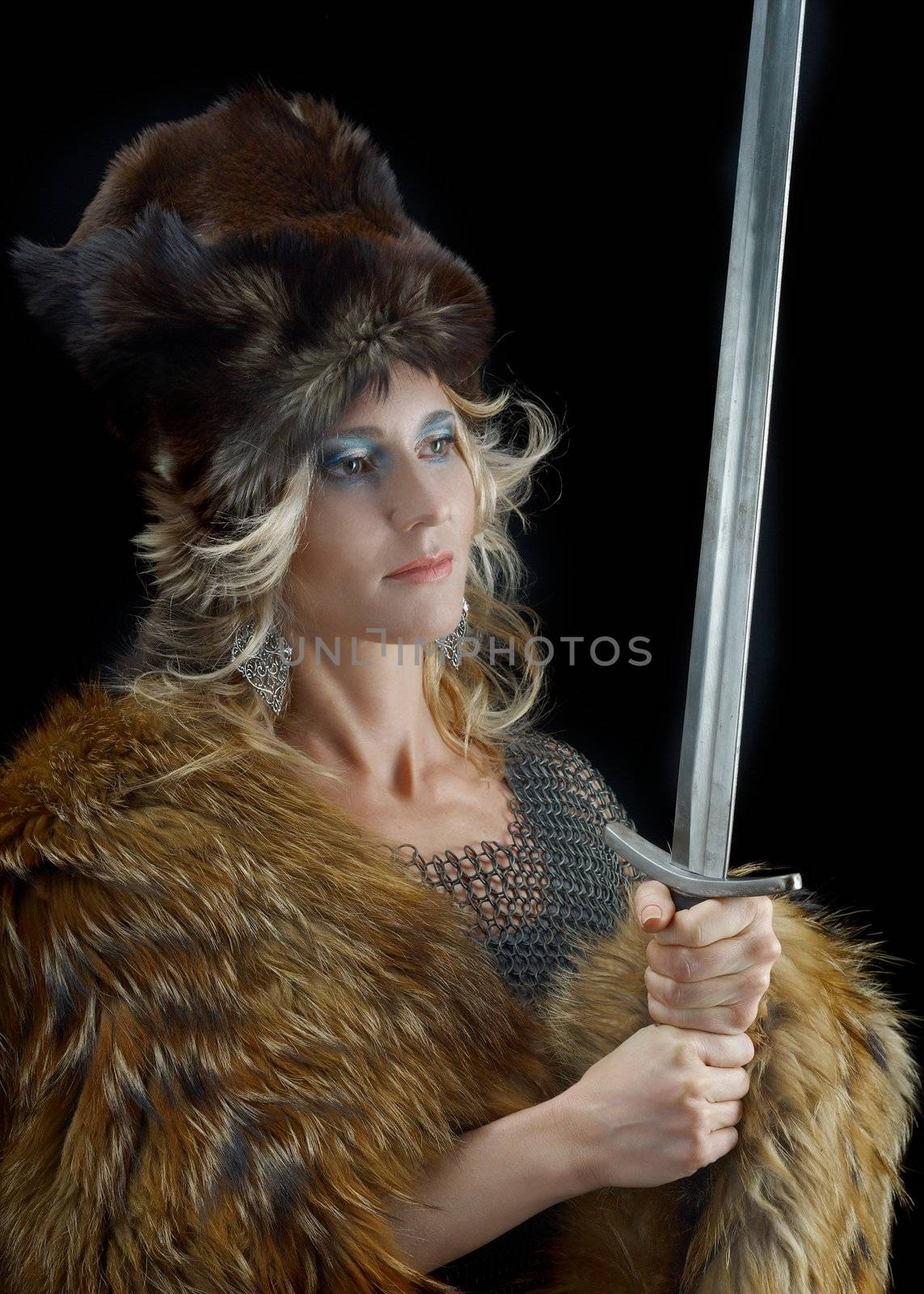 Valkyrie.Viking girl with sword