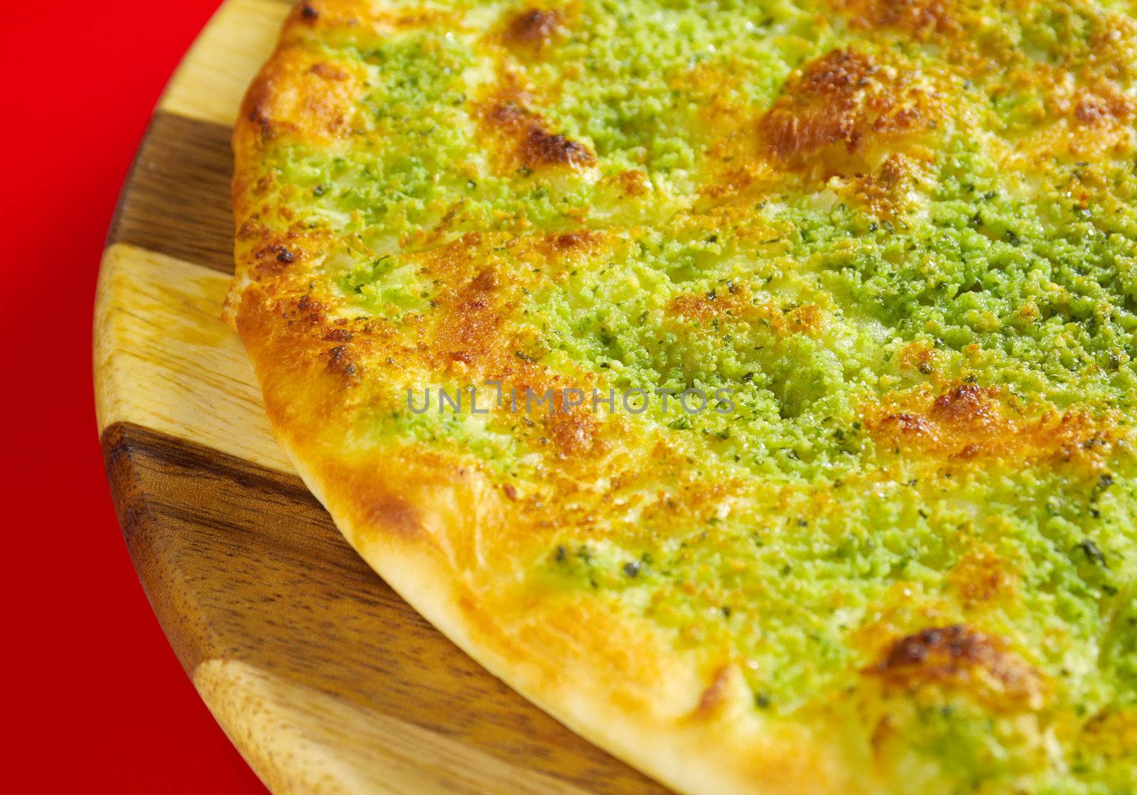 Pizza focaccia and italian kitchen. Studio