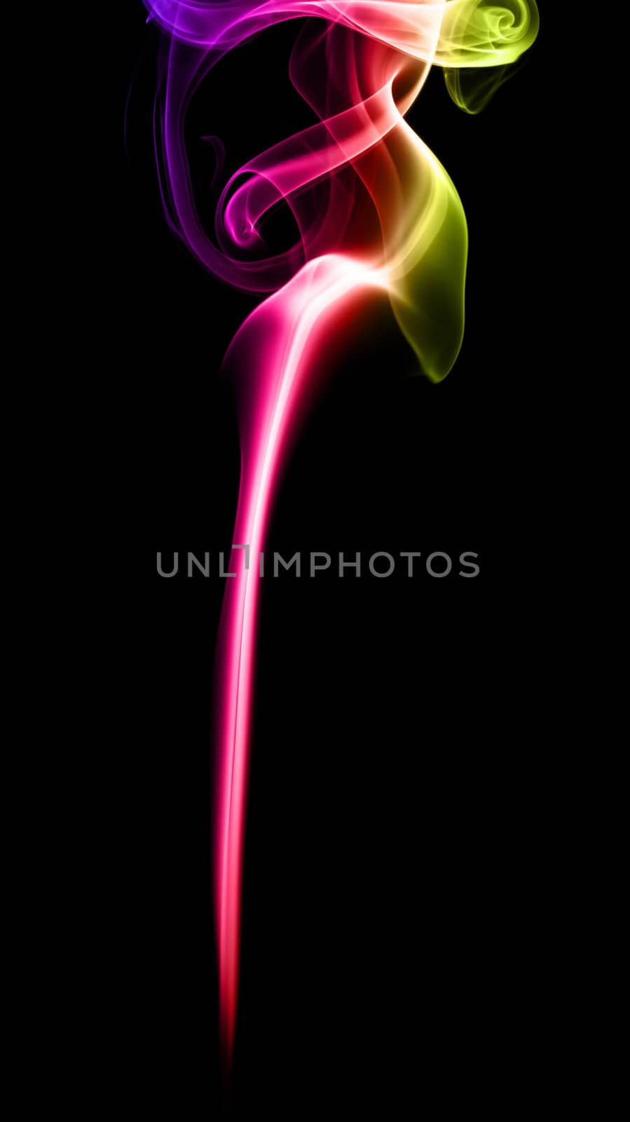 Abstract Colorful Smoke on black background