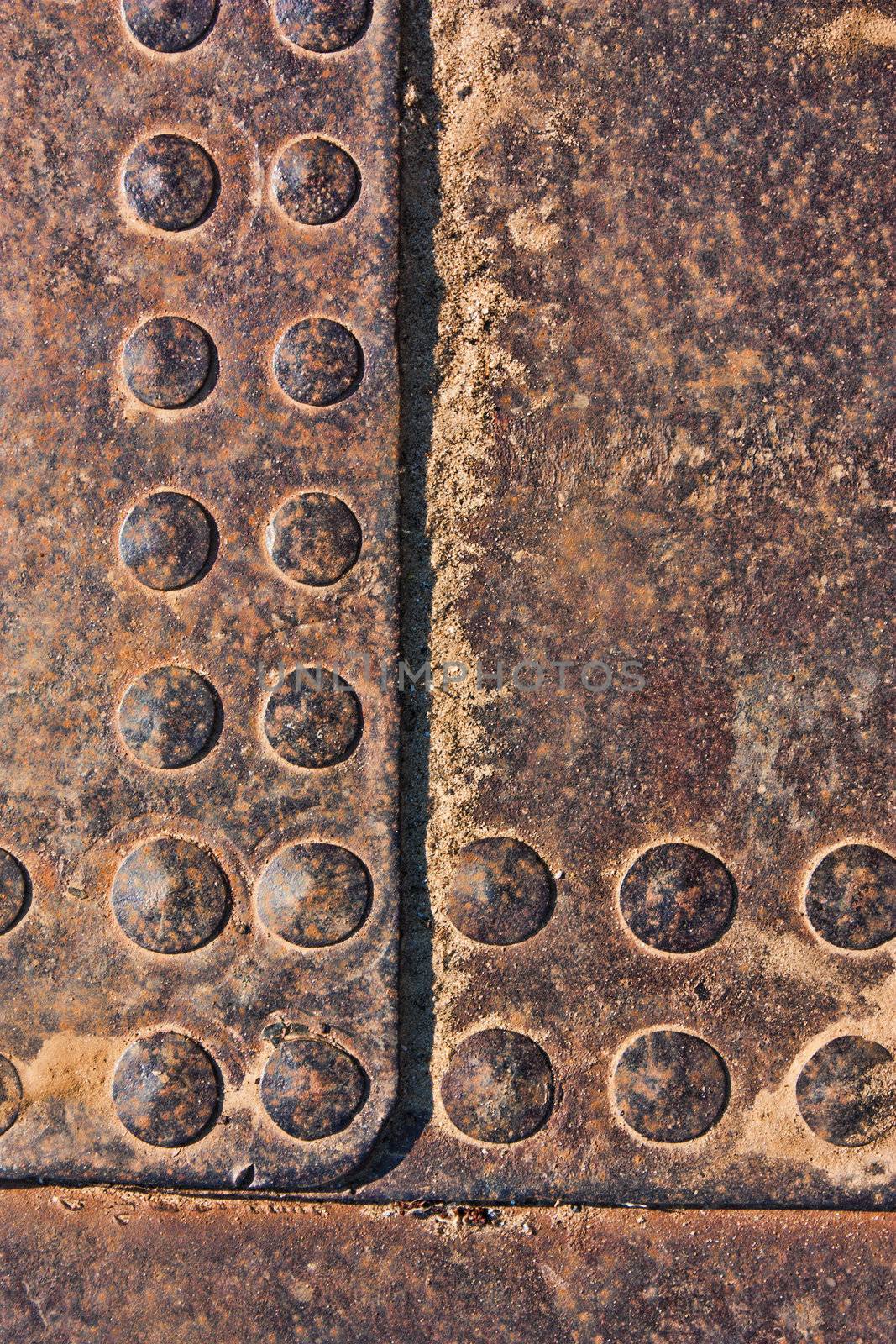 background of the rivets on rusty metals