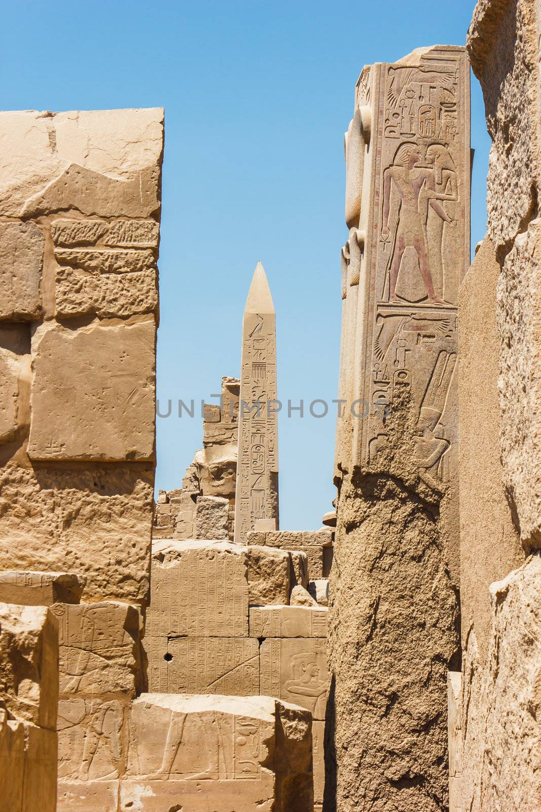 Ancient ruins of Karnak temple in Egypt by oleg_zhukov