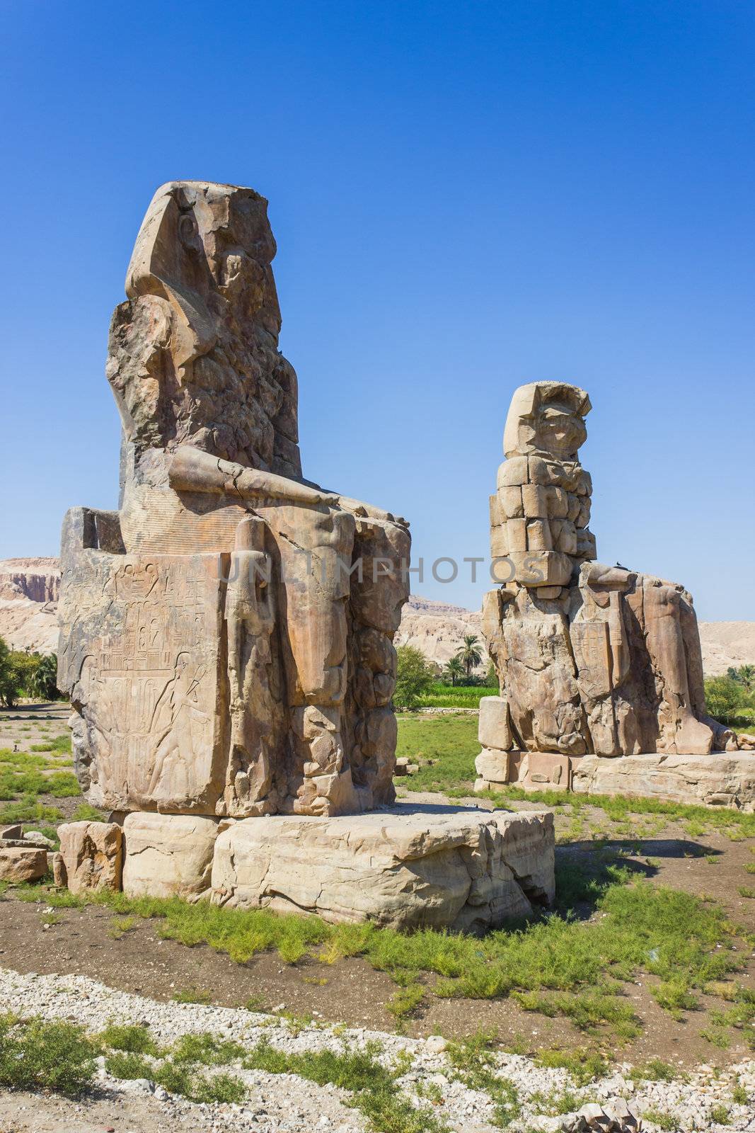 Colossi of Memnon, Valley of Kings, Luxor, Egypt, 2012 year
