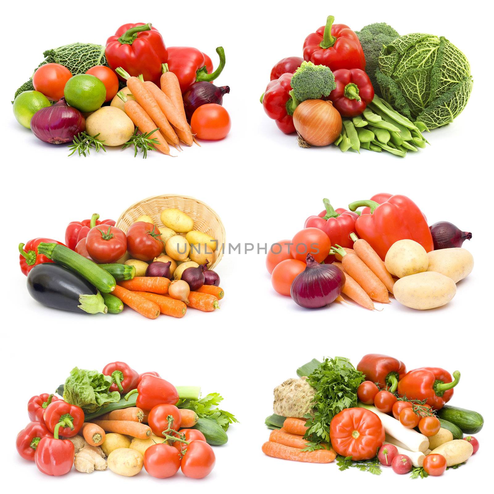 fresh vegetables  - collage by miradrozdowski