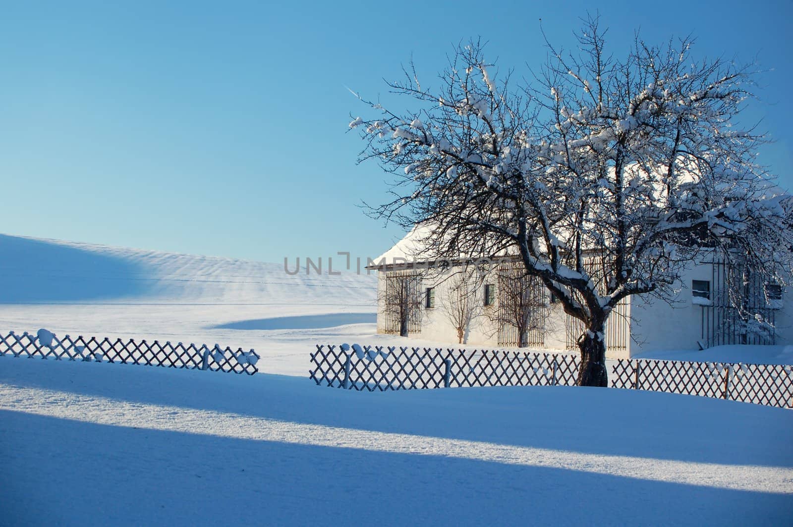 Farm in Winter Landscape, taken in Austria