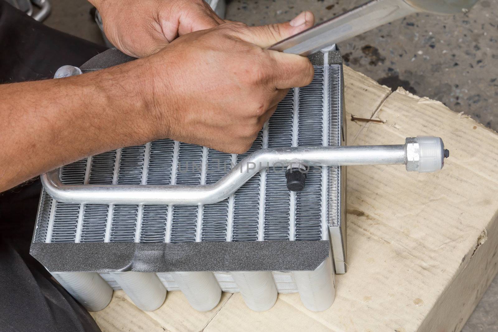 Compressed air car components to be repaired
