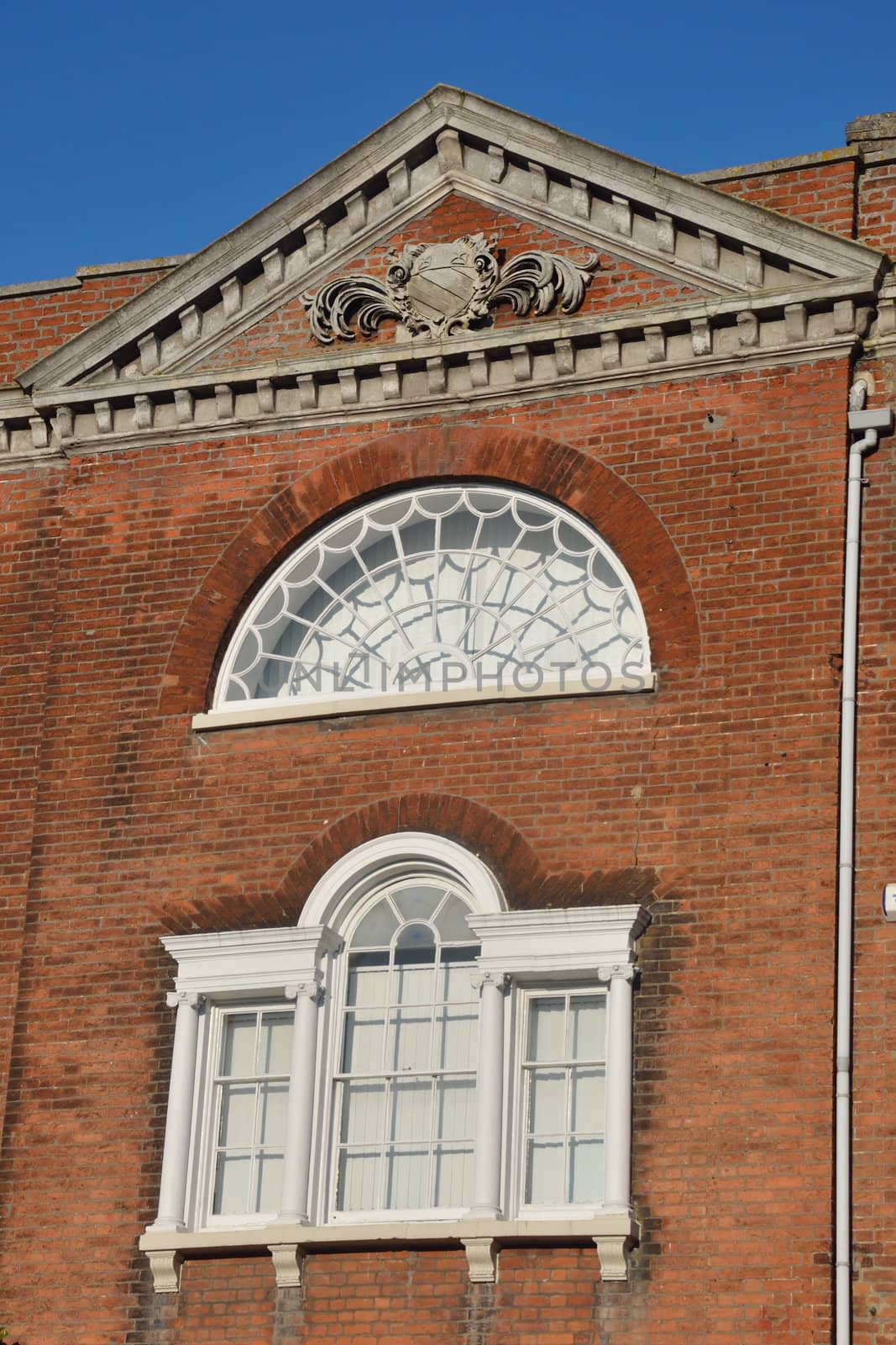 Georgian white windows with bricks