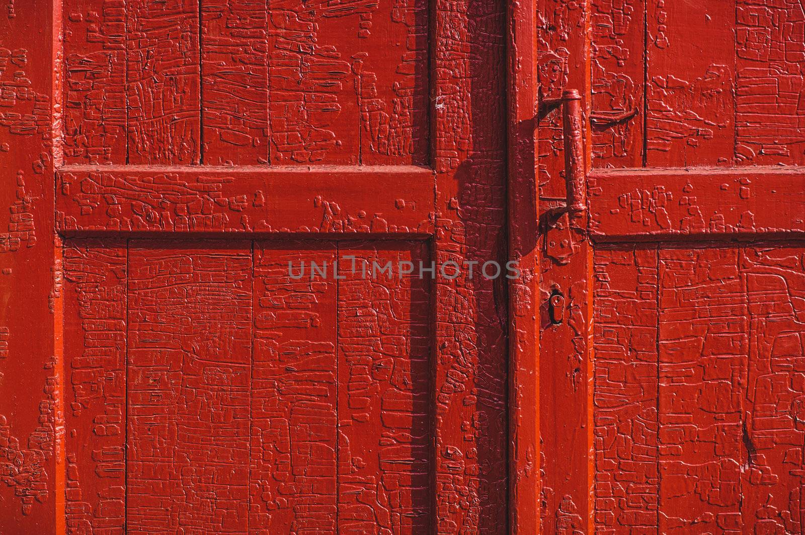Old red door by nvelichko