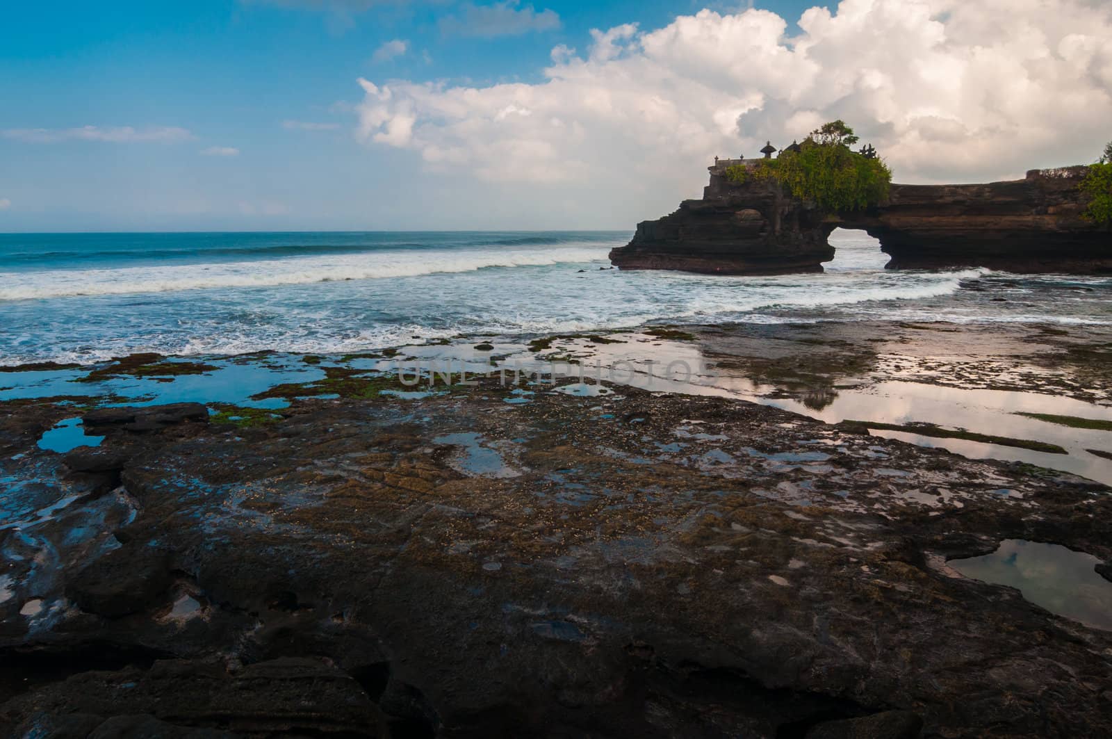 Pura Batu Bolong - small hindu temple near Tanah Lot, Bali, Indonesia