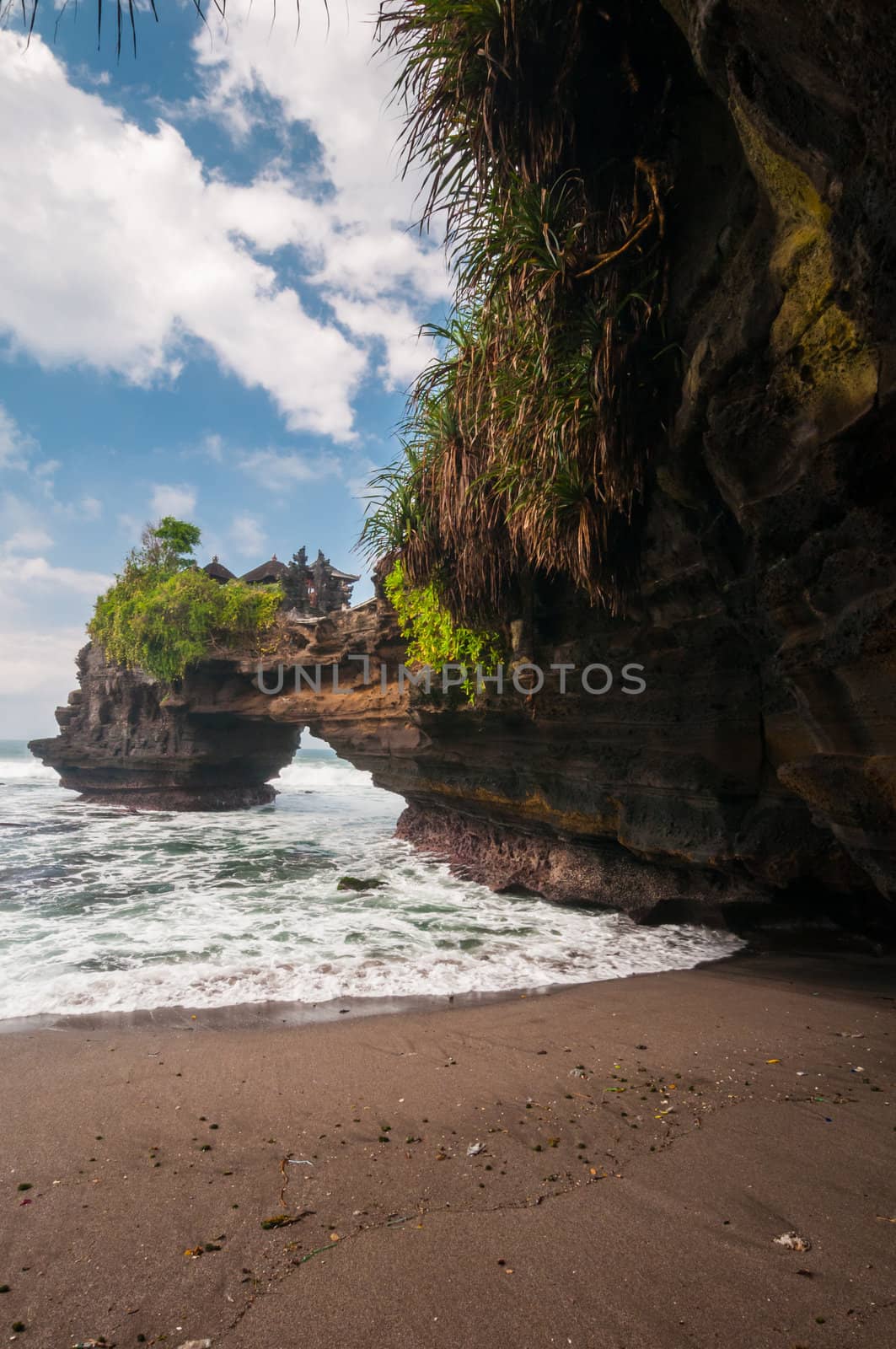 Pura Batu Bolong - small hindu temple near Tanah Lot, Bali, Indonesia