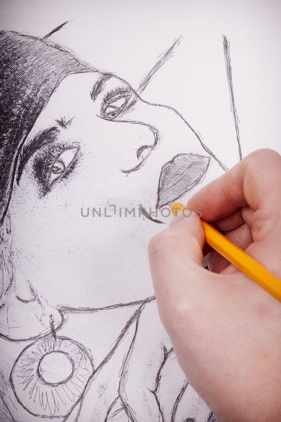 Closeup Photo Of  Drawing 