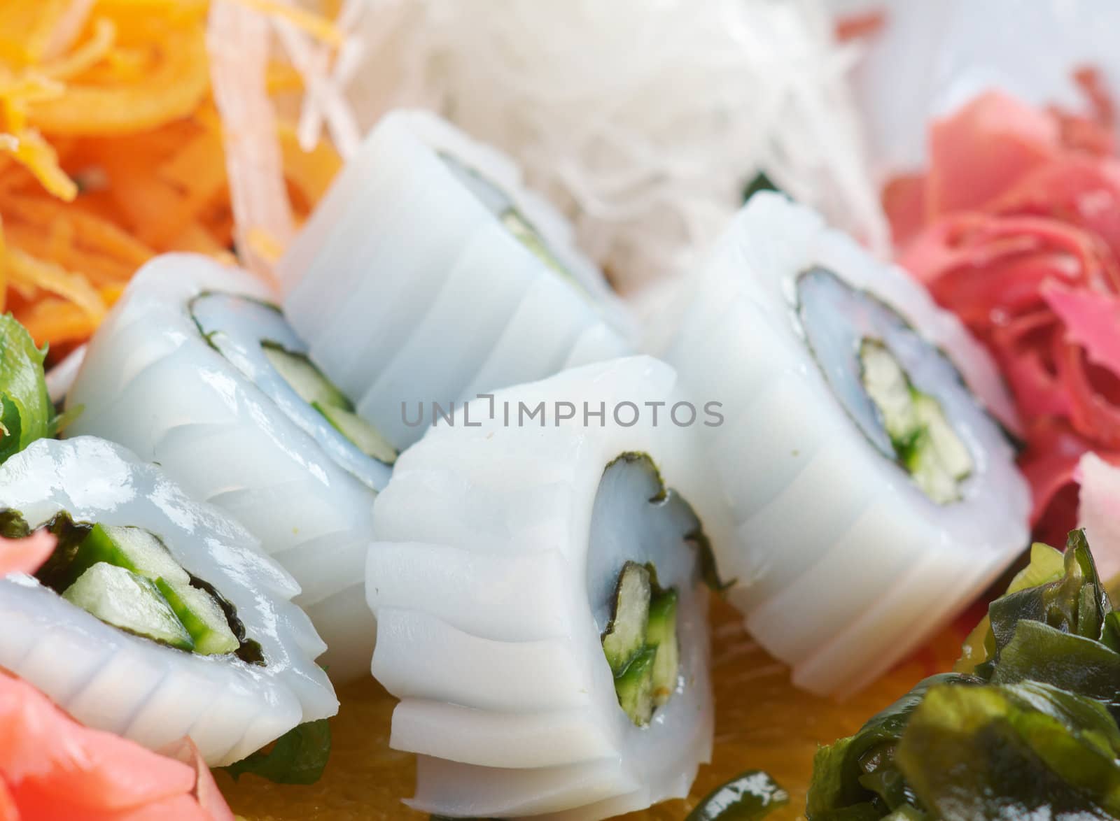 mix salad seaweed.closeup