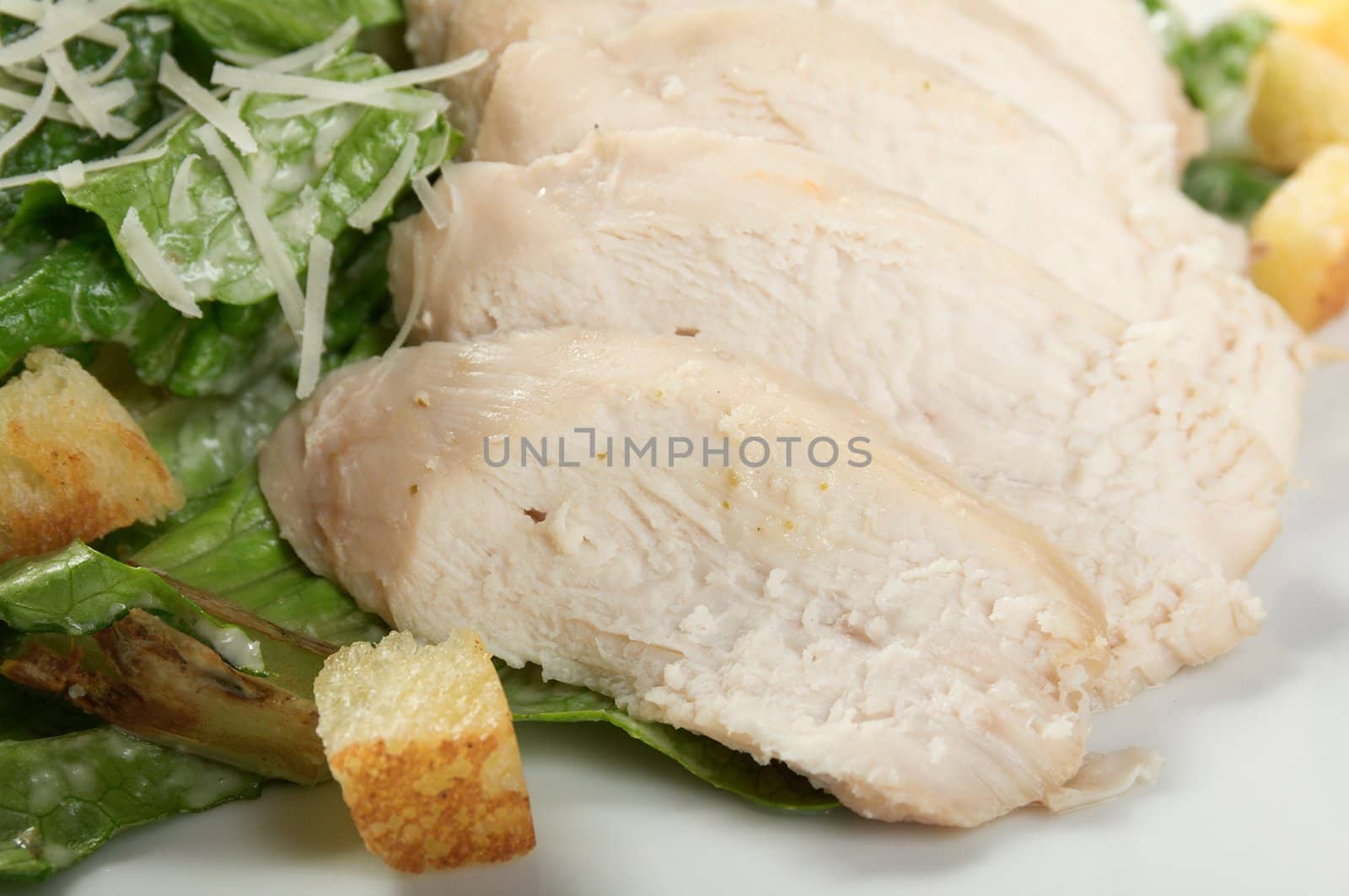 Italian cuisine.healthy salad  chicken.closeup