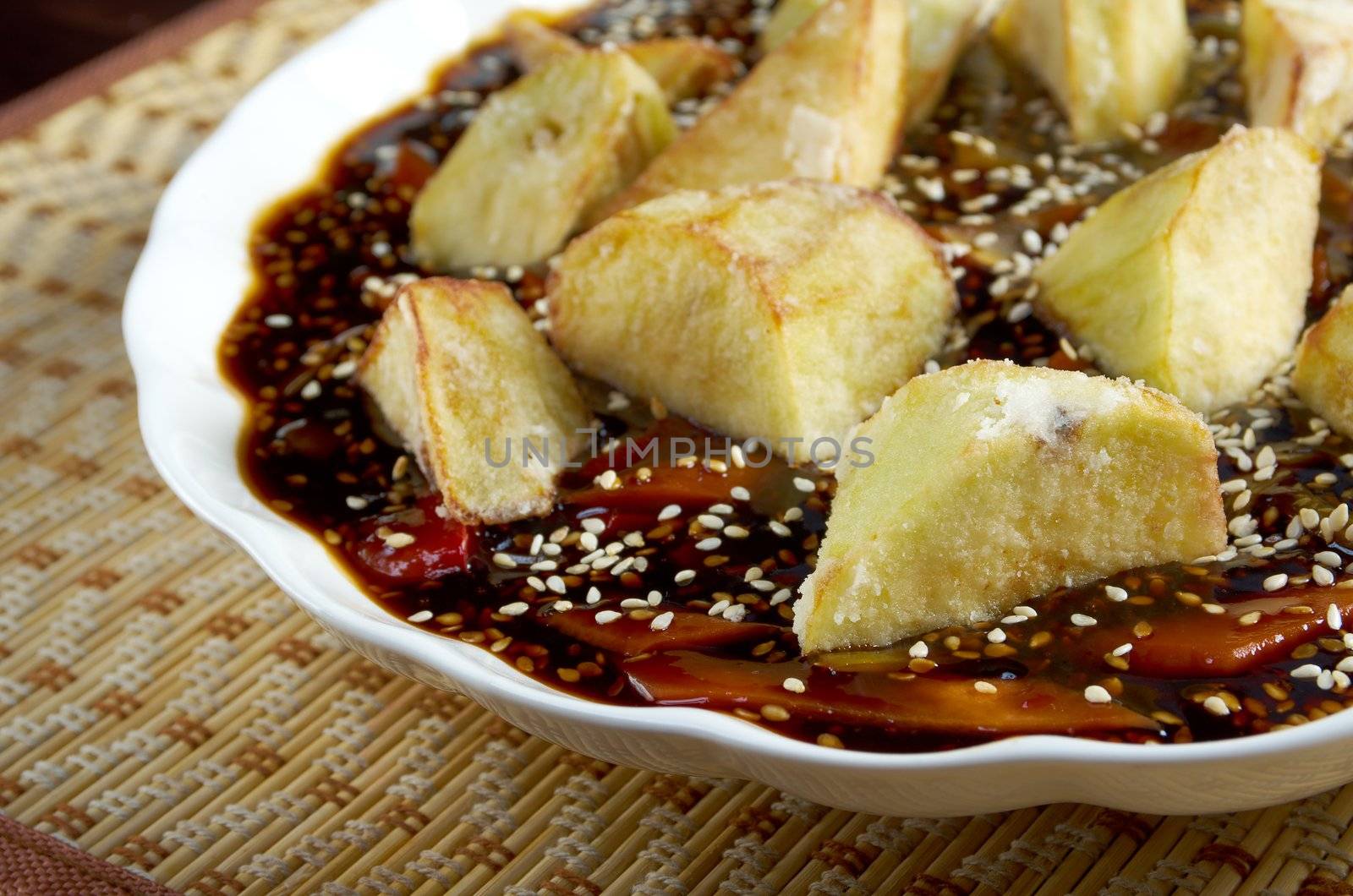 eggplants soya sauce.chinese cuisine 