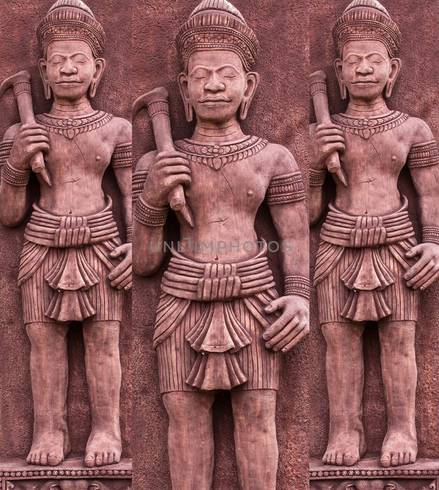 The art of Asian statue style in Hinduism doctrine isolated on w by wasan_gredpree