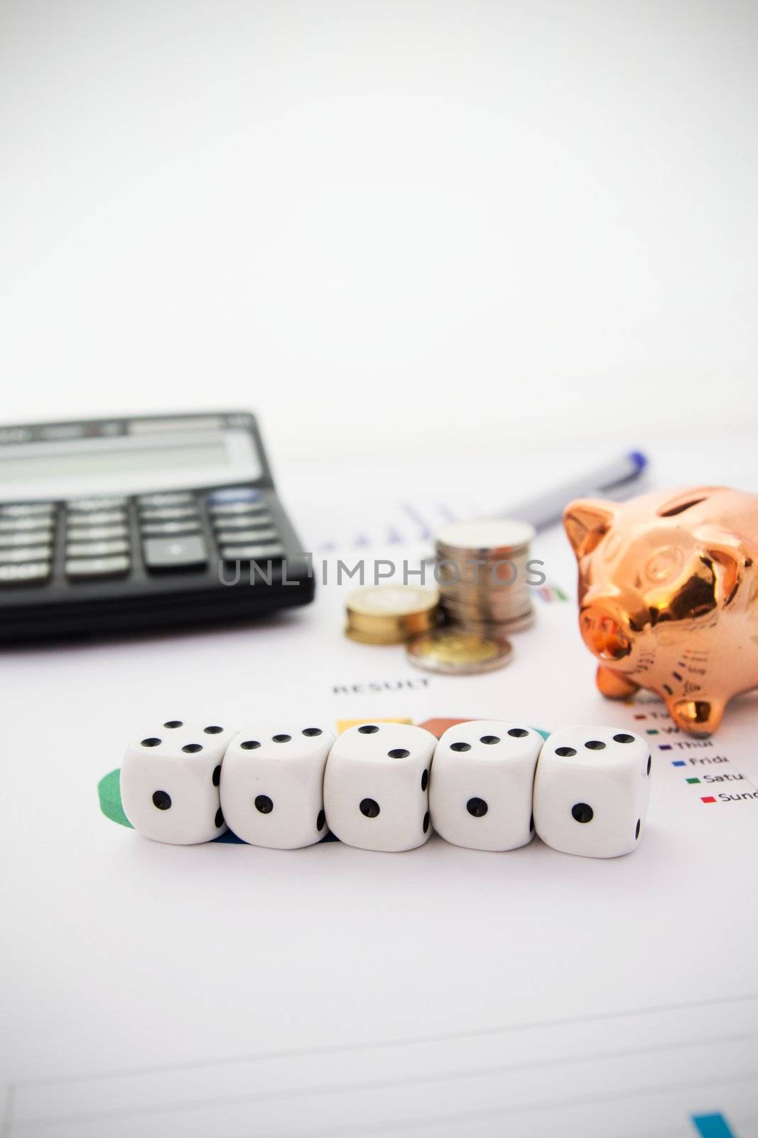 Dices on business background by simpson33