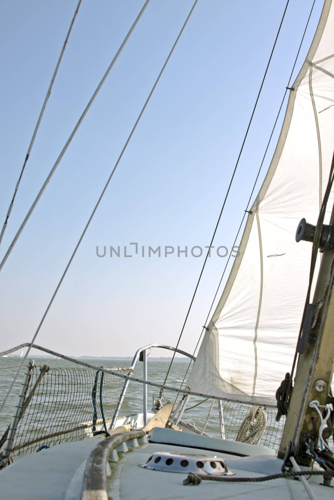 Sailing on the IJsselmeer in the Netherlands