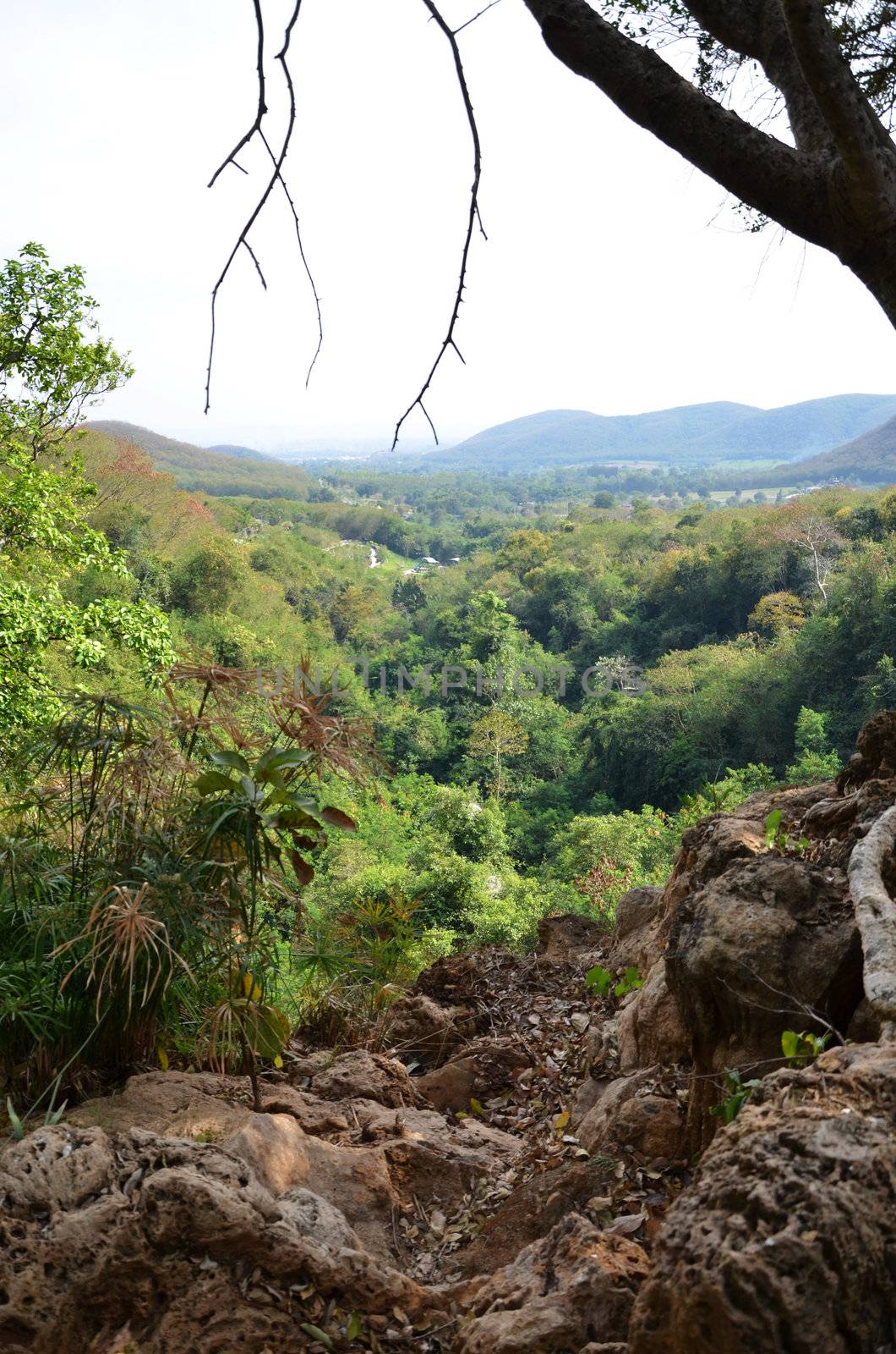 Mountainous landscape view in Thailand