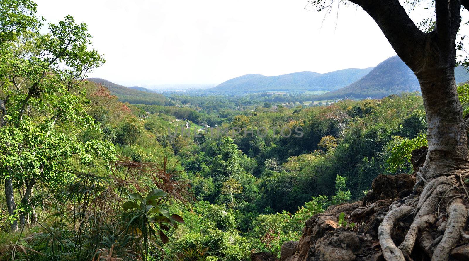 Mountainous landscape view in Thailand