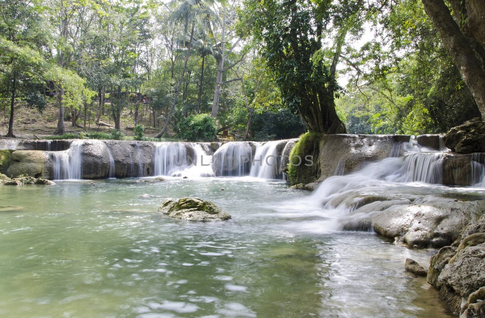 Jed Sao Noi Waterfall in Saraburi, Thailand