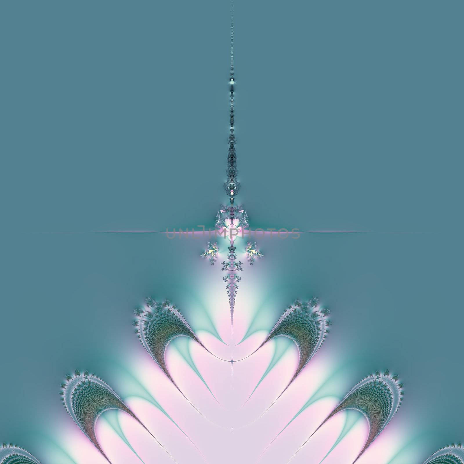 Elegant fractal design, abstract psychedelic art, magic tree